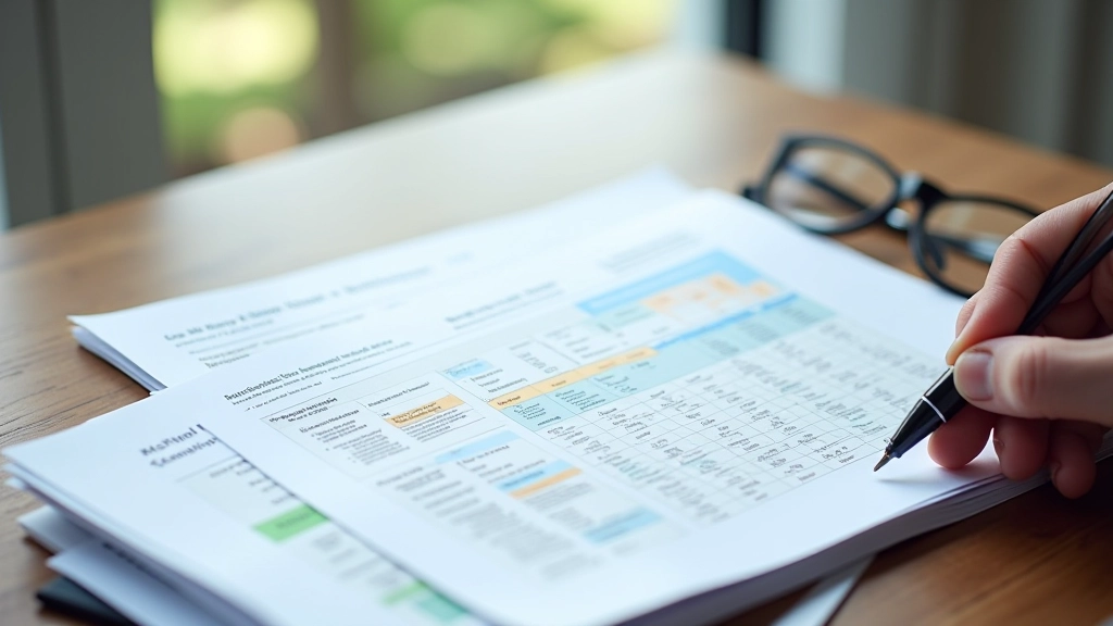 Stack of official regulatory documents and compliance materials organized on desk